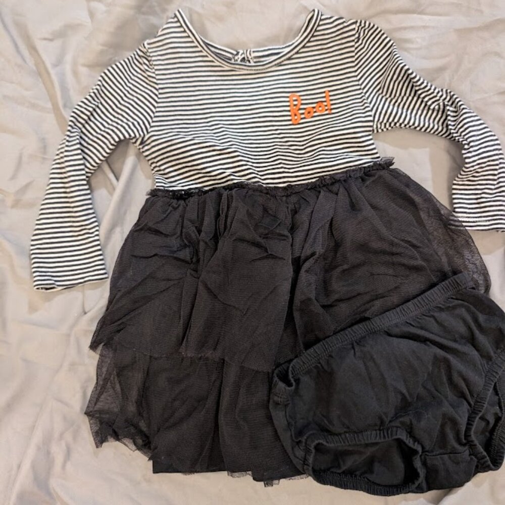 Halloween "Boo" Dress - Baby Girl 18-24 Months